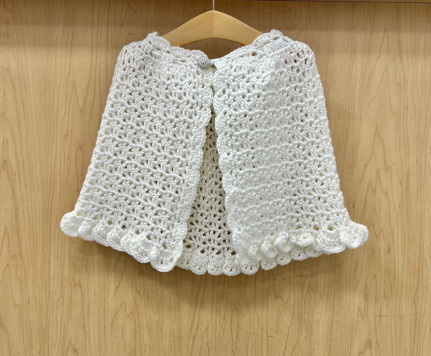 Hand crochet knit cape/ shawl