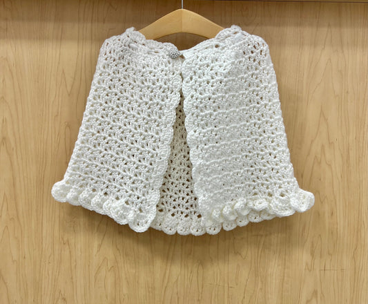 Hand crochet knit cape/ shawl