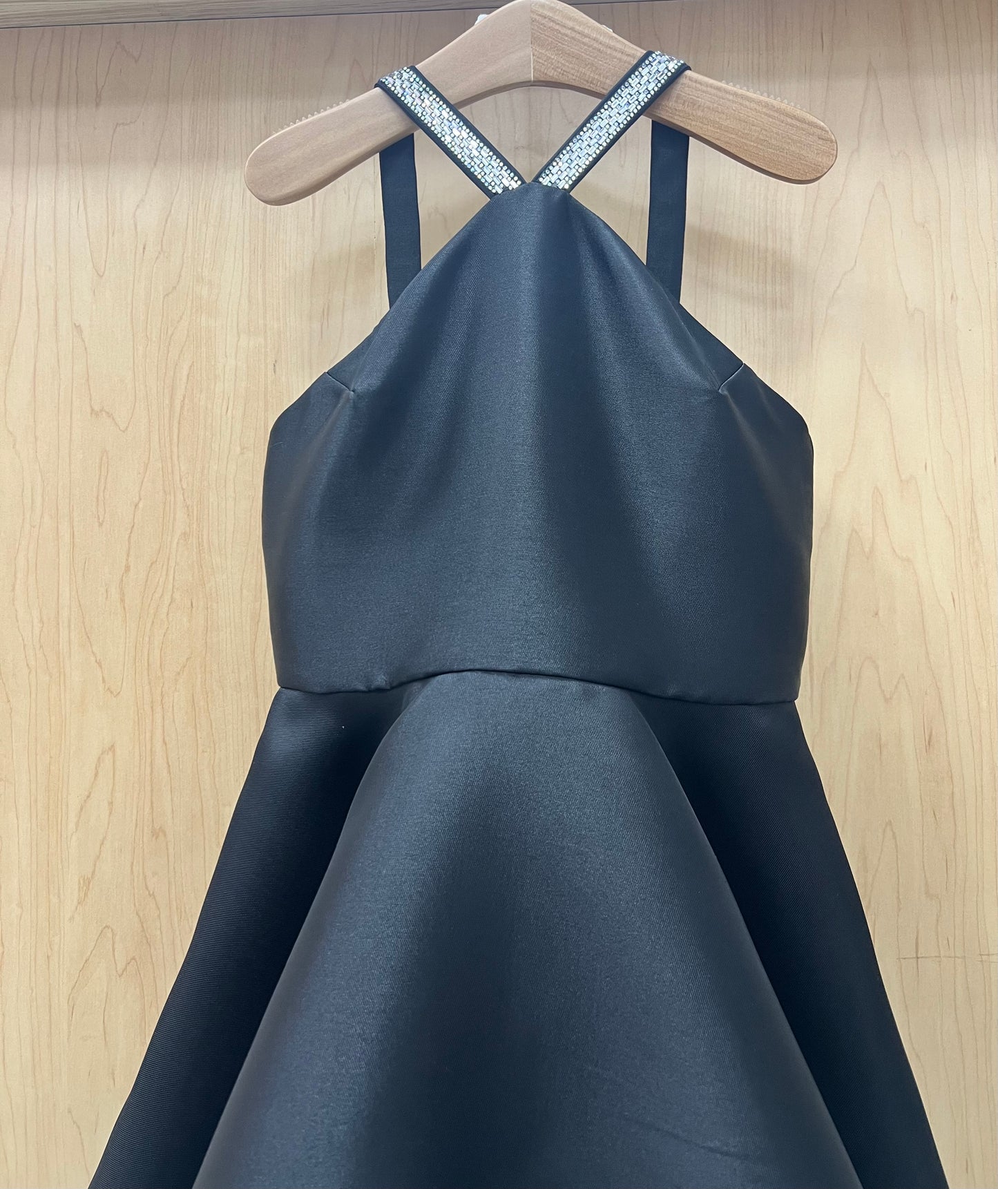 Black Dress Kira with  beaded neckline