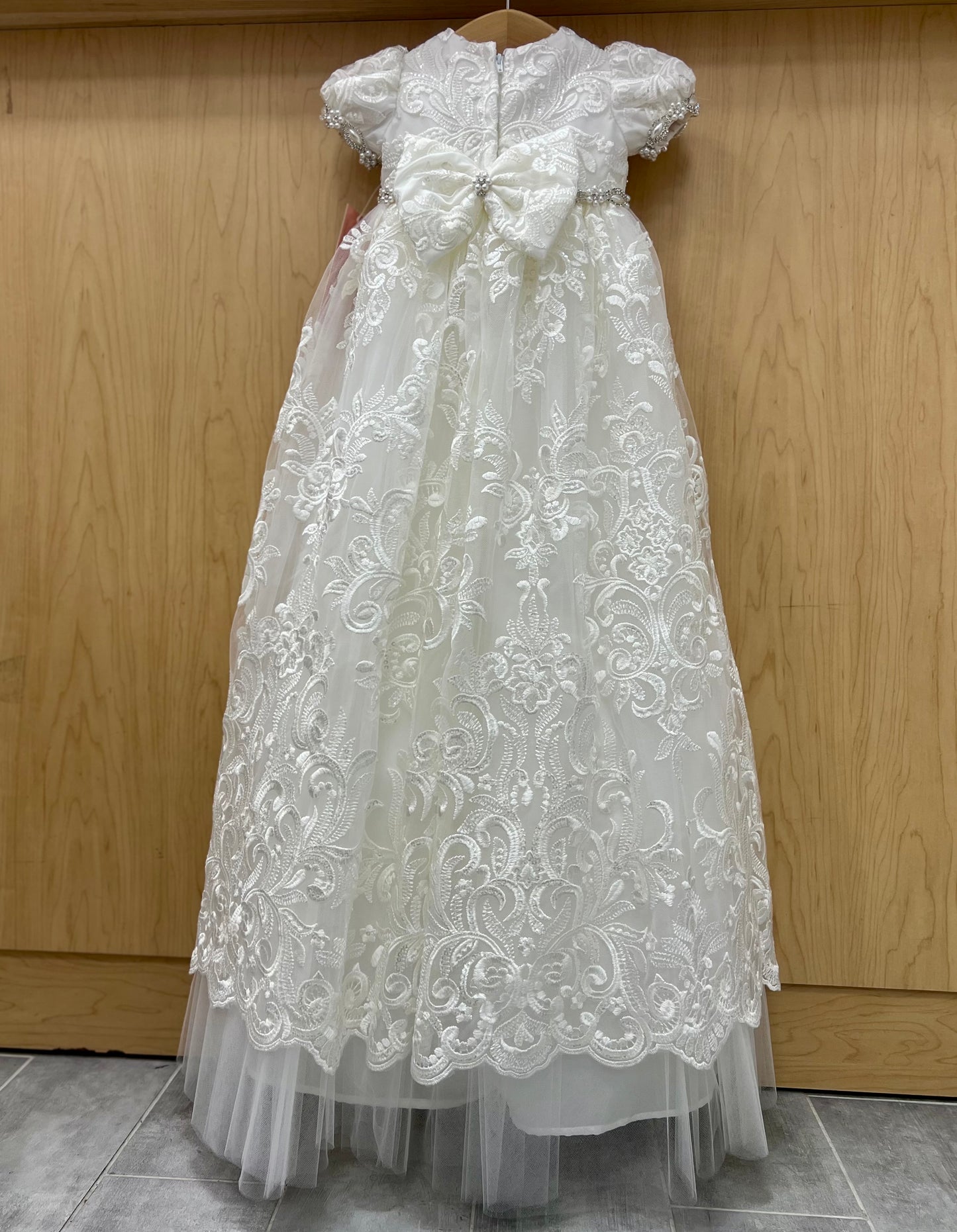 Charlie christening gown diamond white