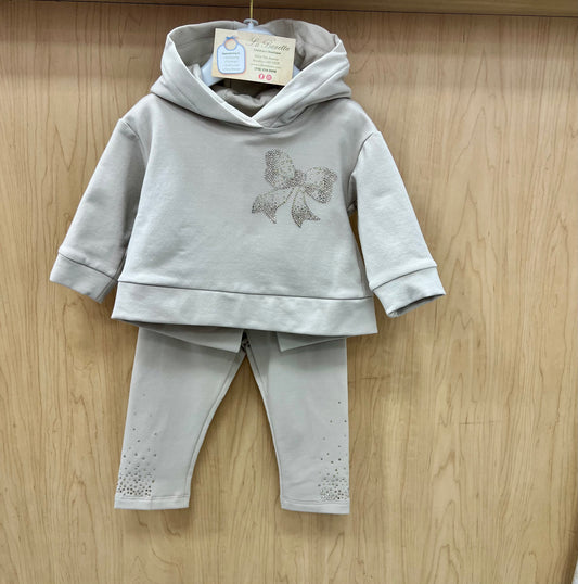 2pc girls gold/Tan pants set Made In Italy