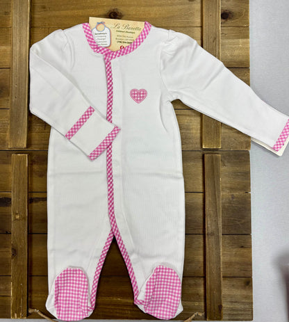 Pink Gingham Baby Girl 3-Piece Layette Set