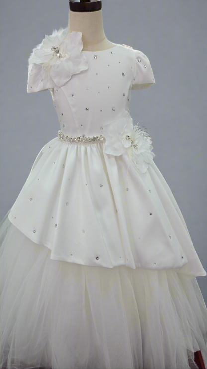 Michelina Bimbi Italian communion dress with rhinestones