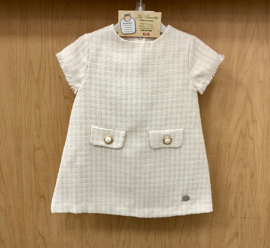 Ivory Tweed little girls Dress