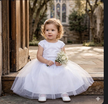 Floral Design Flower Girl Gown