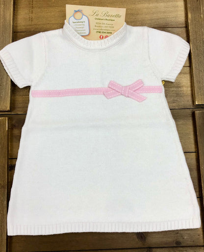 White and Pink knit Dress Take me home Set
