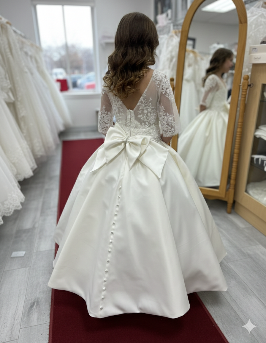 custom couture communion Dress/ Amanda