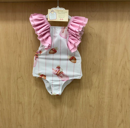 A Berry sweet one piece girls Bathing Suit Made In Europe