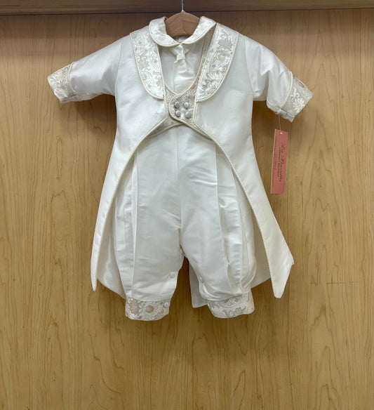 Piccolo Bacio - Alejandro Gold Brocade christening suit