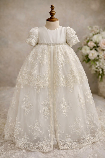 white baptism dress for women Martina Girls Baptism Dress | Baby Store Near Me | La Bavetta