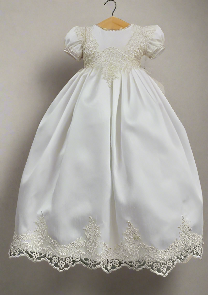 Piccolo Bacio Maggie with sleeves christening Dress