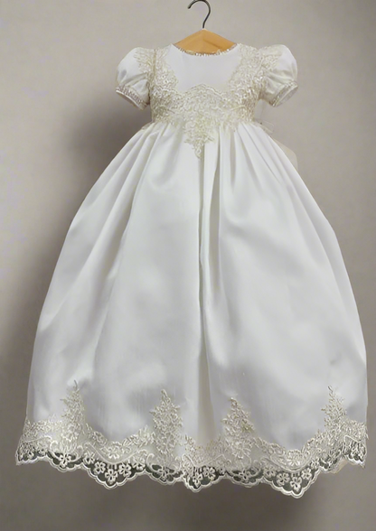 Piccolo Bacio Maggie with sleeves christening Dress