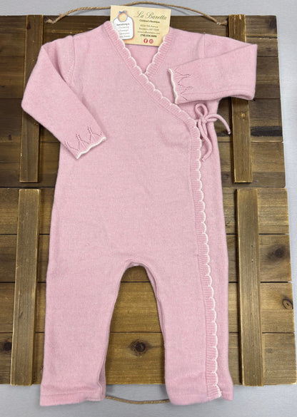 Pink Knit Baby Set with Hat