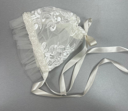 Heirloom Embroidered Lace Christening Gown Clarita