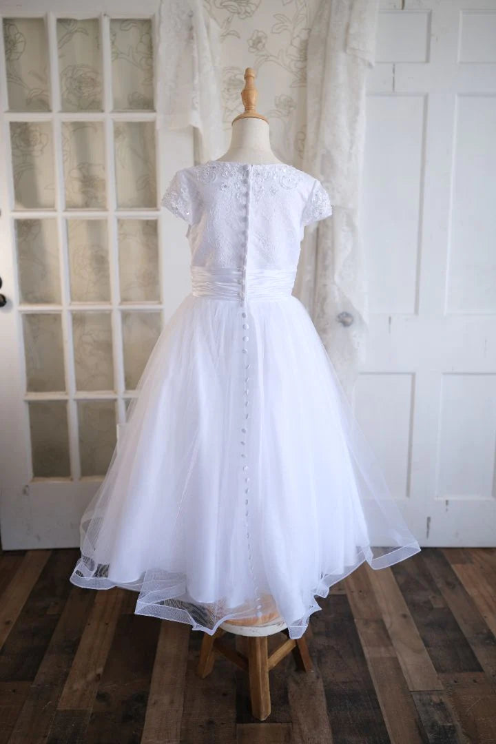 Back Christie Helene Communion Dress tulle full skirt