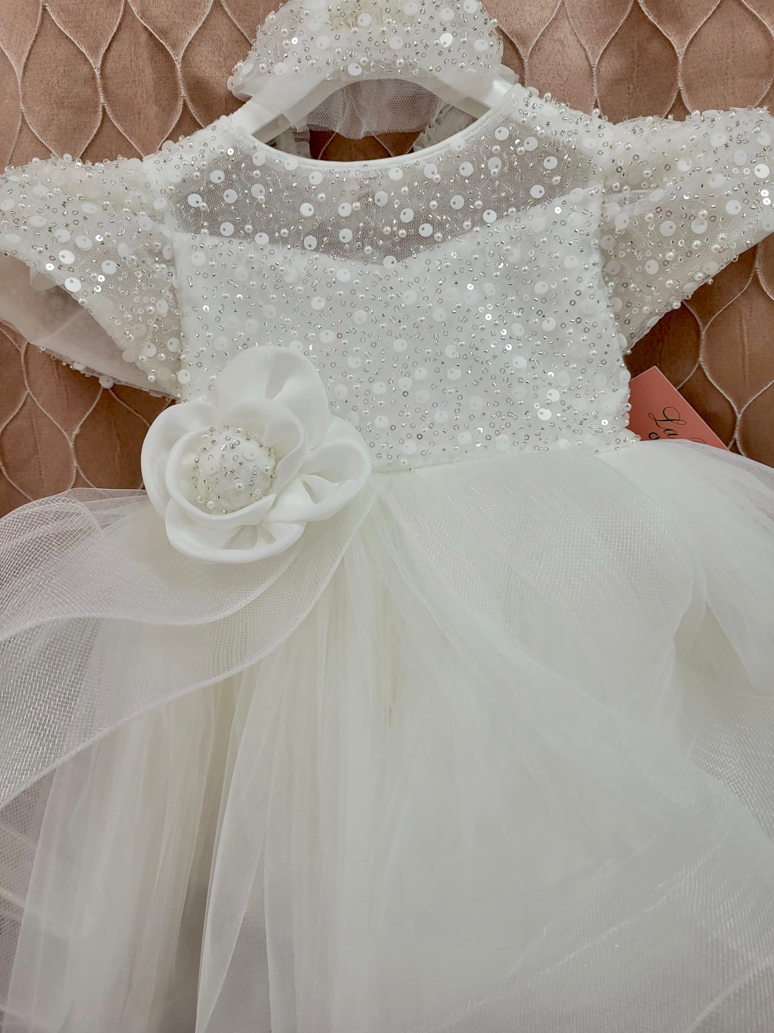 White Baby Christening Gown | Baptism dress | Organza dress | La Bavetta | Brooklyn Shopping | Little Boutique