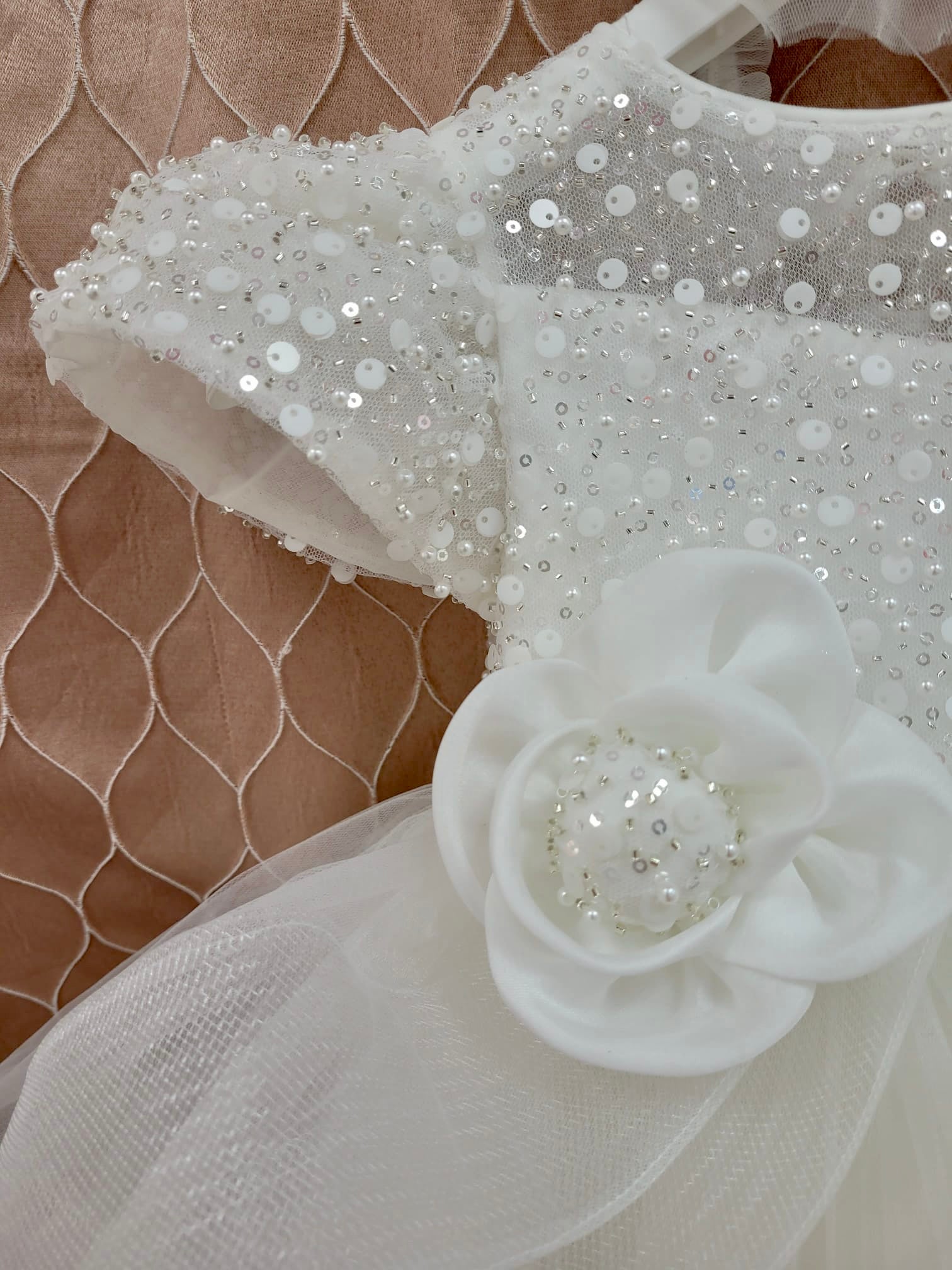 White Baby Christening Gown | Baptism dress | Organza dress | La Bavetta | Brooklyn Shopping | Little Boutique