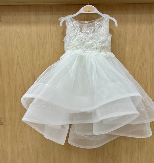 Beautiful Dolce Bambini High Low Christening flower Girl Dress 