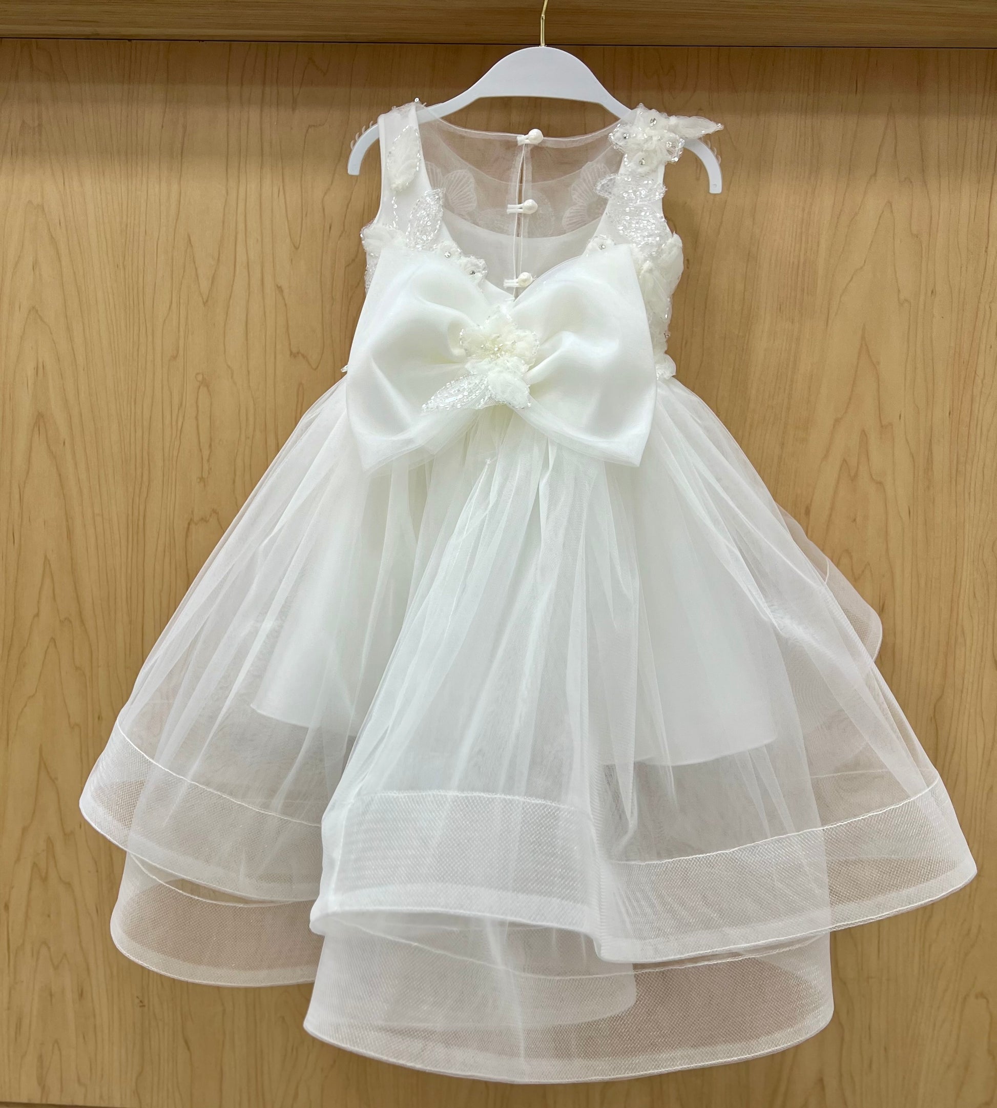Beautiful Dolce Bambini High Low Christening flower Girl Dress by La Bavetta