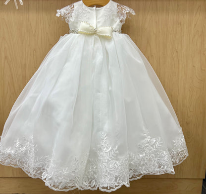 Bella Bow Christian Baptism Dress by La Bavetta