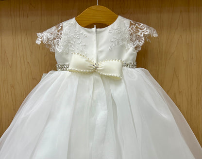 Bella Bow Christian Baptism Dress detailed