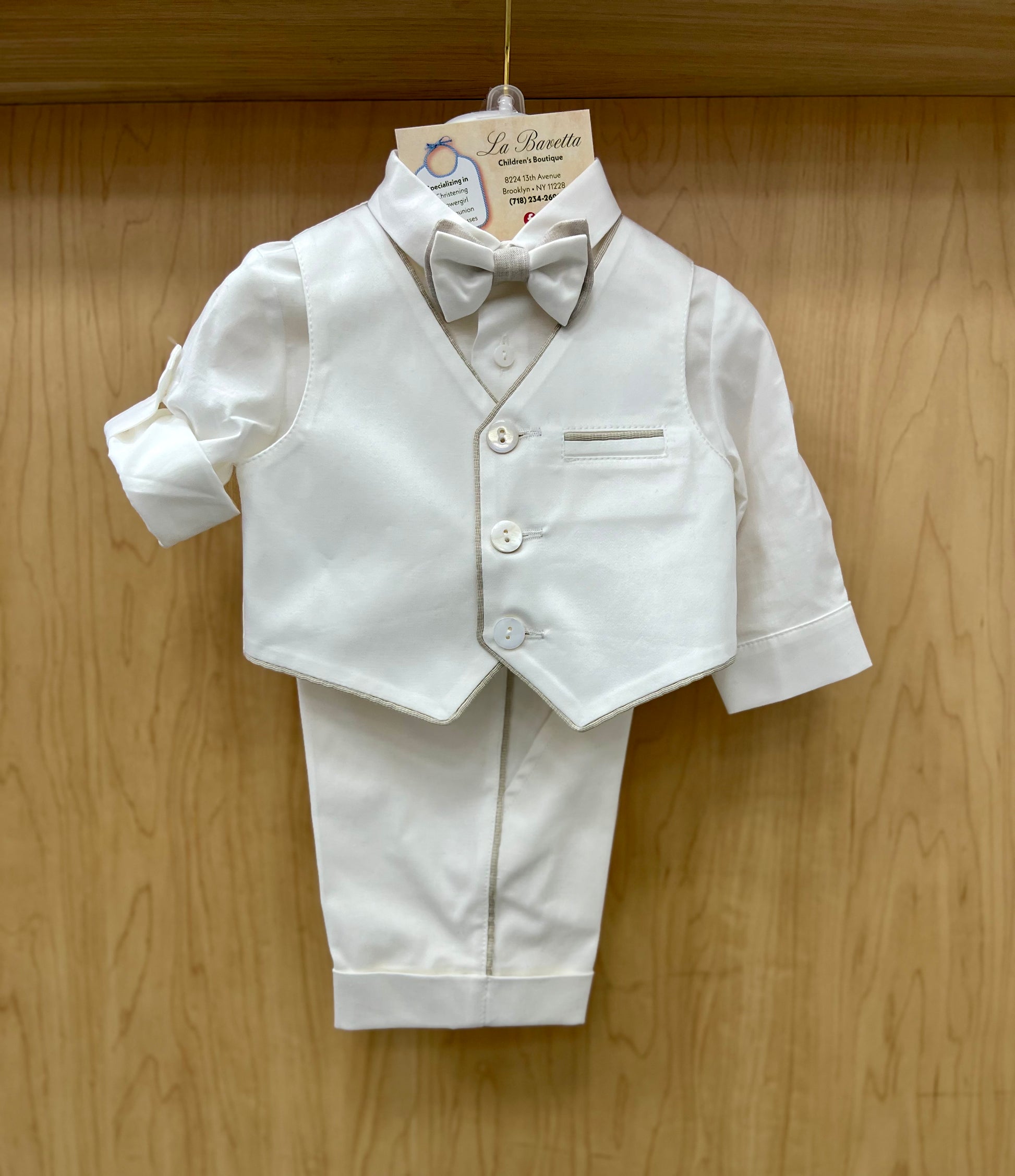 Bimbalo Boys Christian Baptism Outfit | La Bavetta | New York