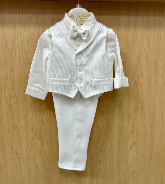 Bimbalo Christening Boys Outfit with bow tie made in Italy