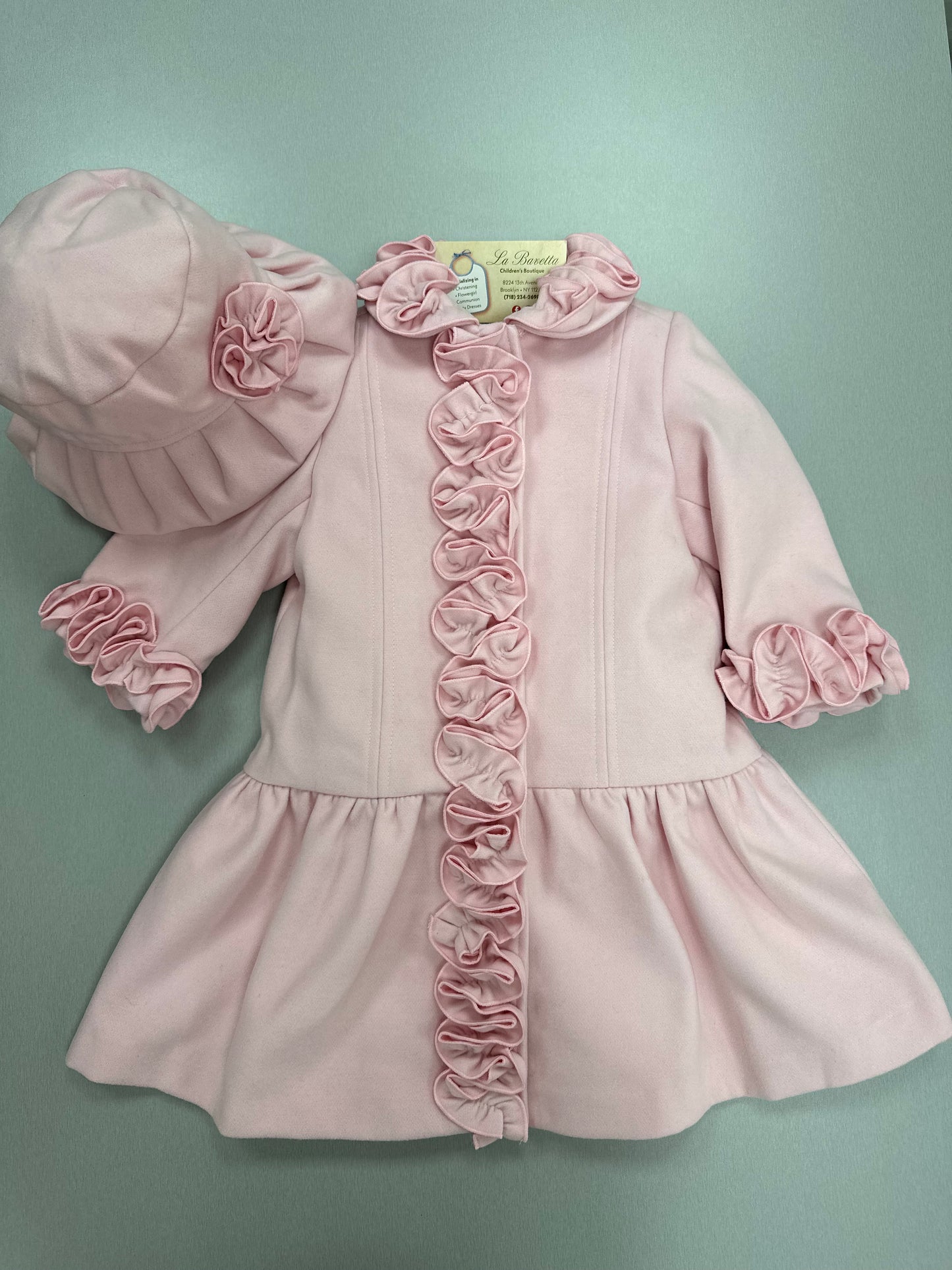 Sarah Louise pink coat 013170