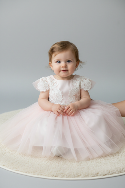 Pink 1st Birthday Girls Dress Dolce Bambini