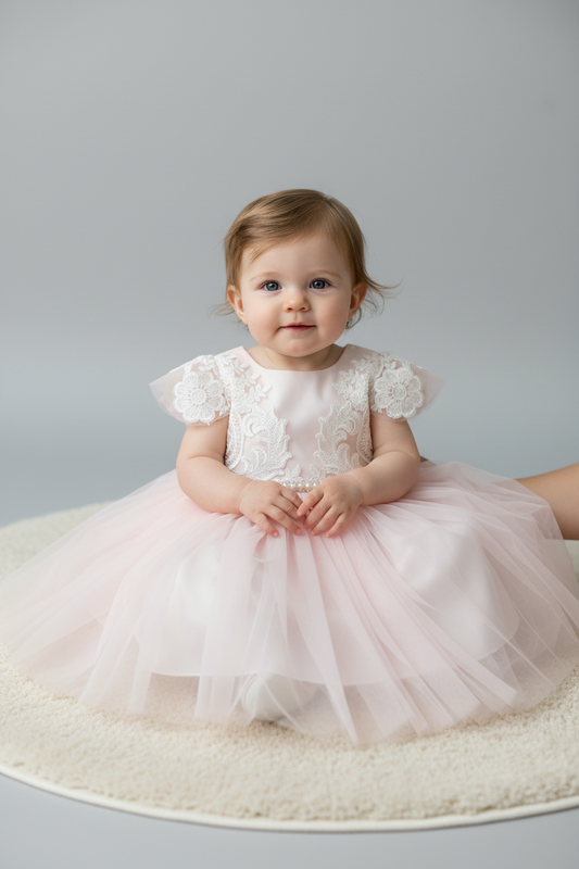 Pink 1st Birthday Girls Dress Dolce Bambini