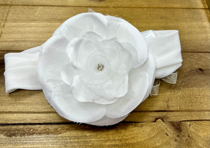 Short white Micado  Lace Top Christening Dress