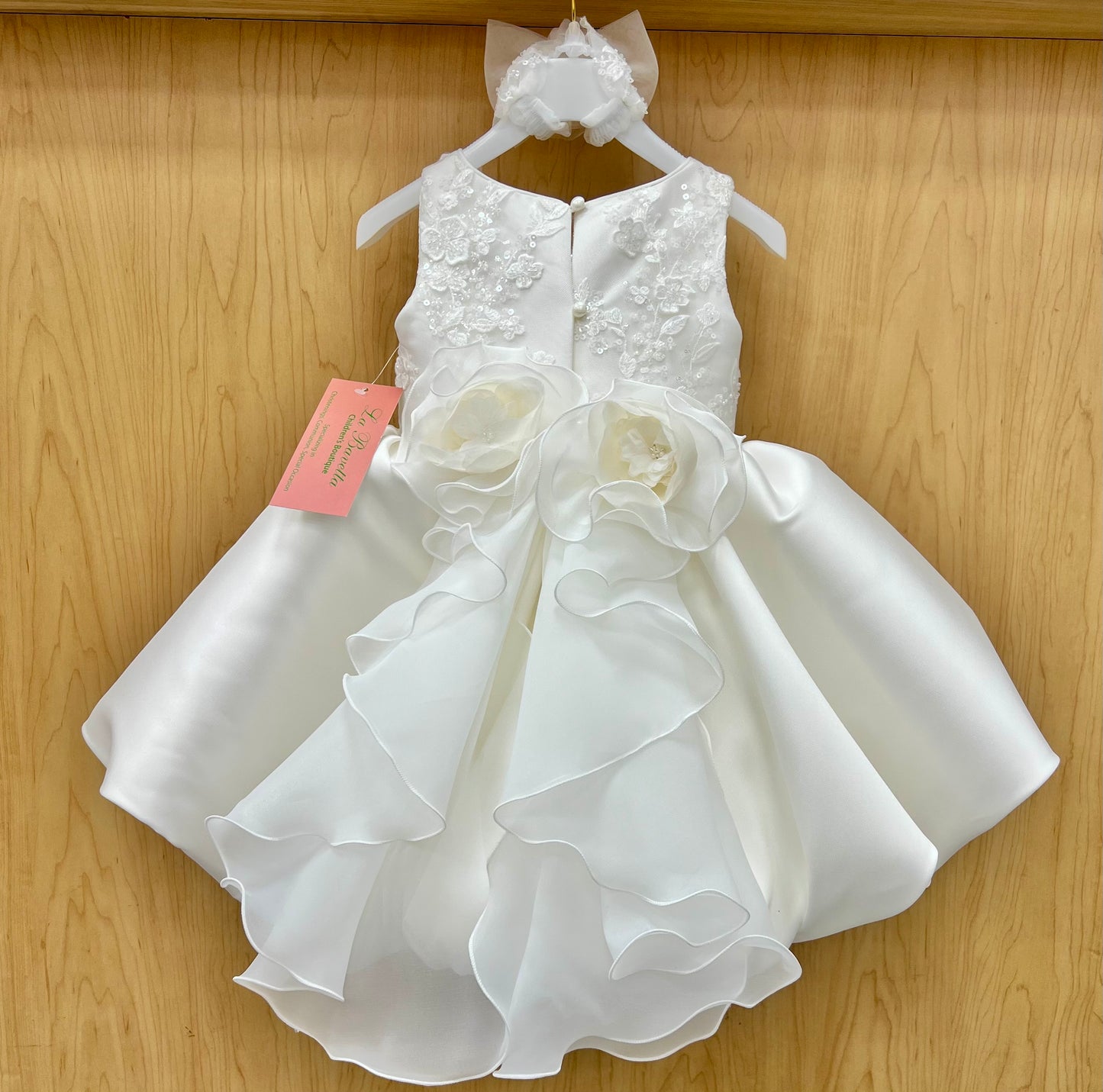 Silk Satin Beautiful white Diamond  Bubble Dress