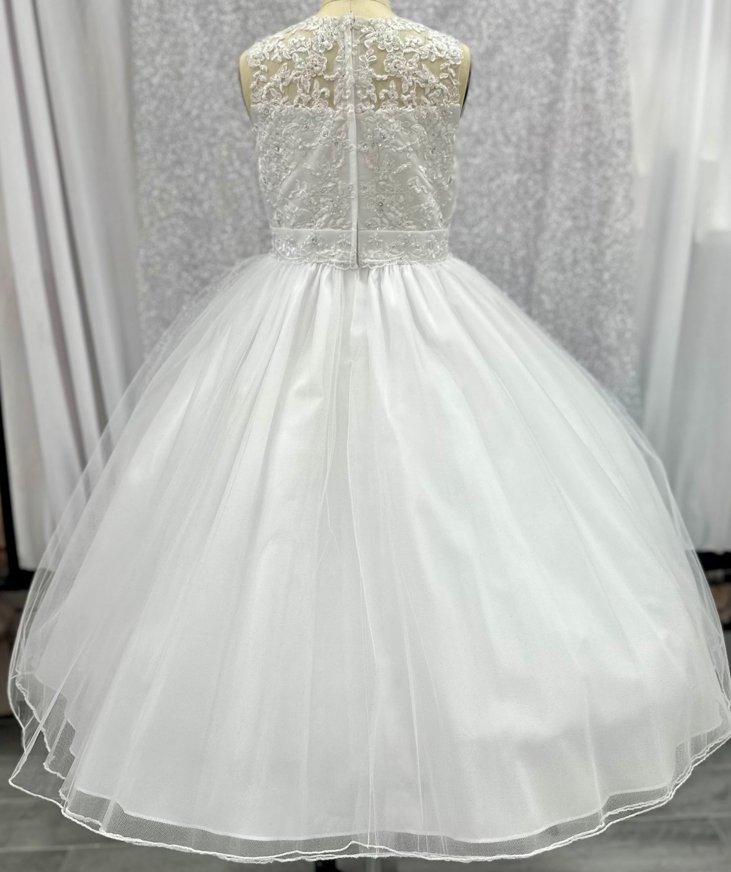 White Pearl Communion Dress | La Bavetta Children's Boutique | NYC