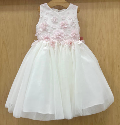 Blossom Petal pink and Ivory Tulle Dress