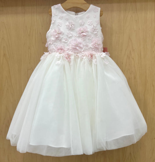 Blossom Petal pink and Ivory Tulle Dress