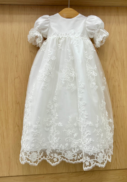 Christening white dress near me by la Bavetta