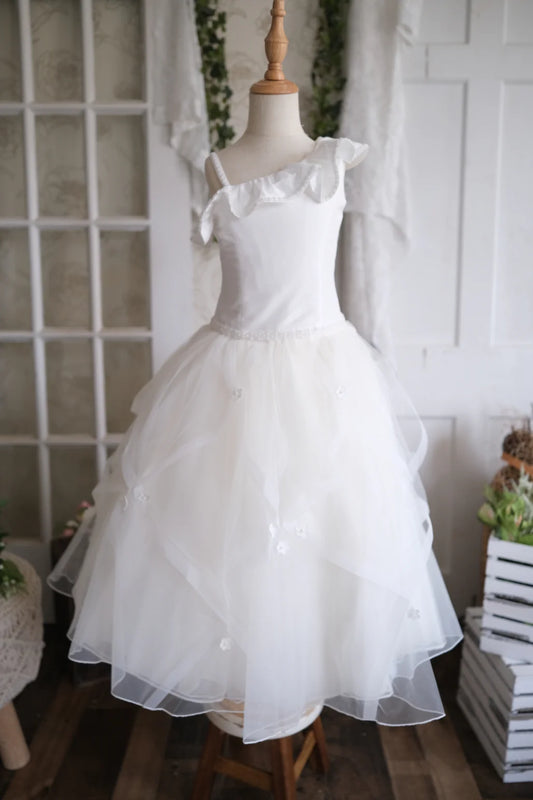 One Shoulder Dress Communion Dress | La Bavetta | NYC