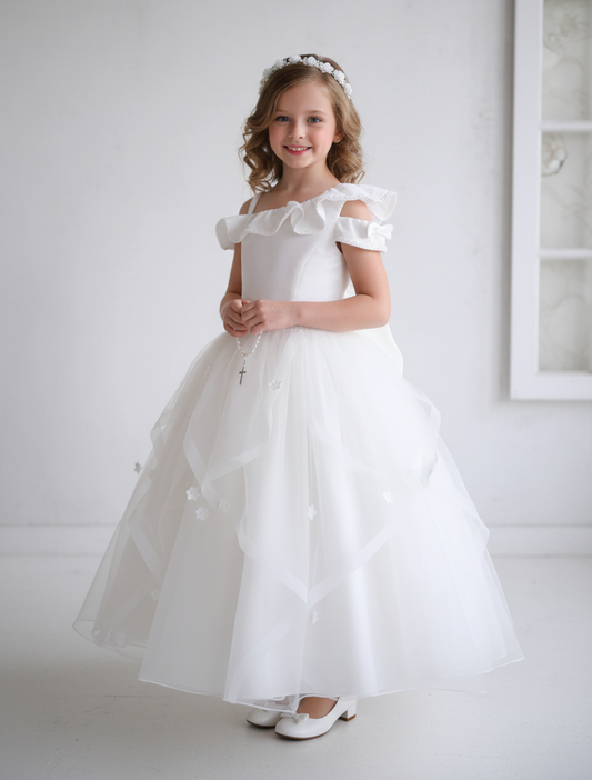 Christie Helene Communion Dress One Shoulder