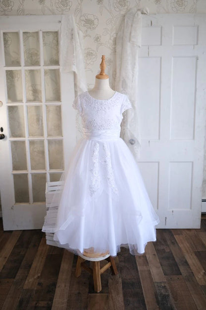Christie Helene Communion Dress tulle full skirt