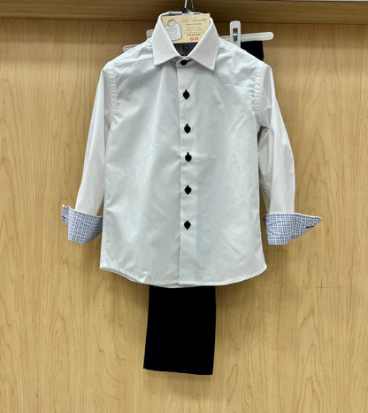 Light Blue pinstriped Boys suit