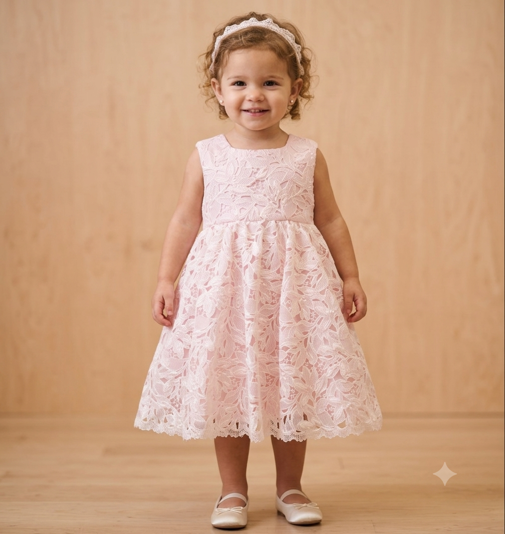 Pink lace dress