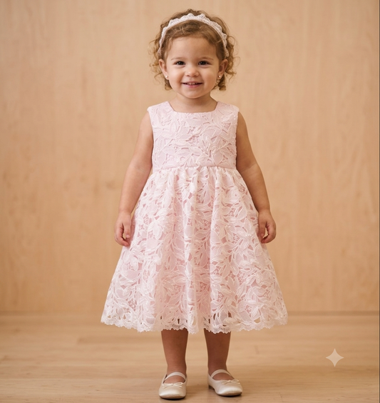 Pink lace dress