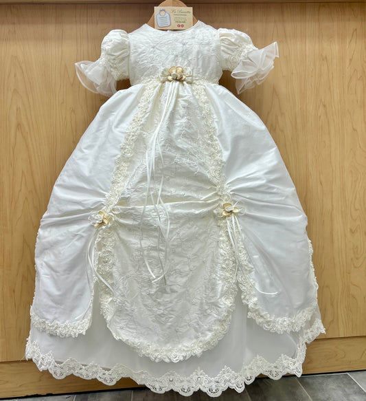 Virginia couture silk christening Gown