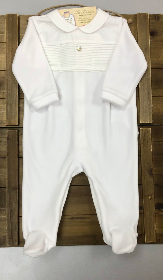 White Velour Onsie/Romper