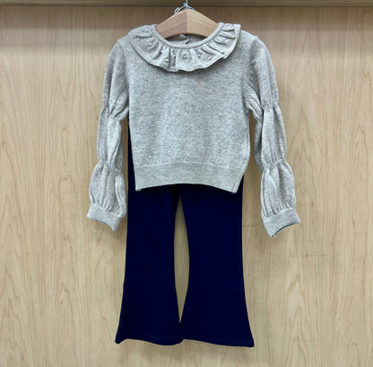 2pc pants set Tan & Navy set