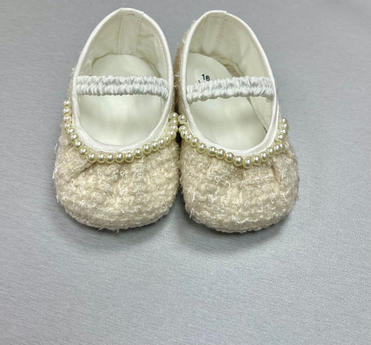 Tweed Ivory shoes made in Italy
