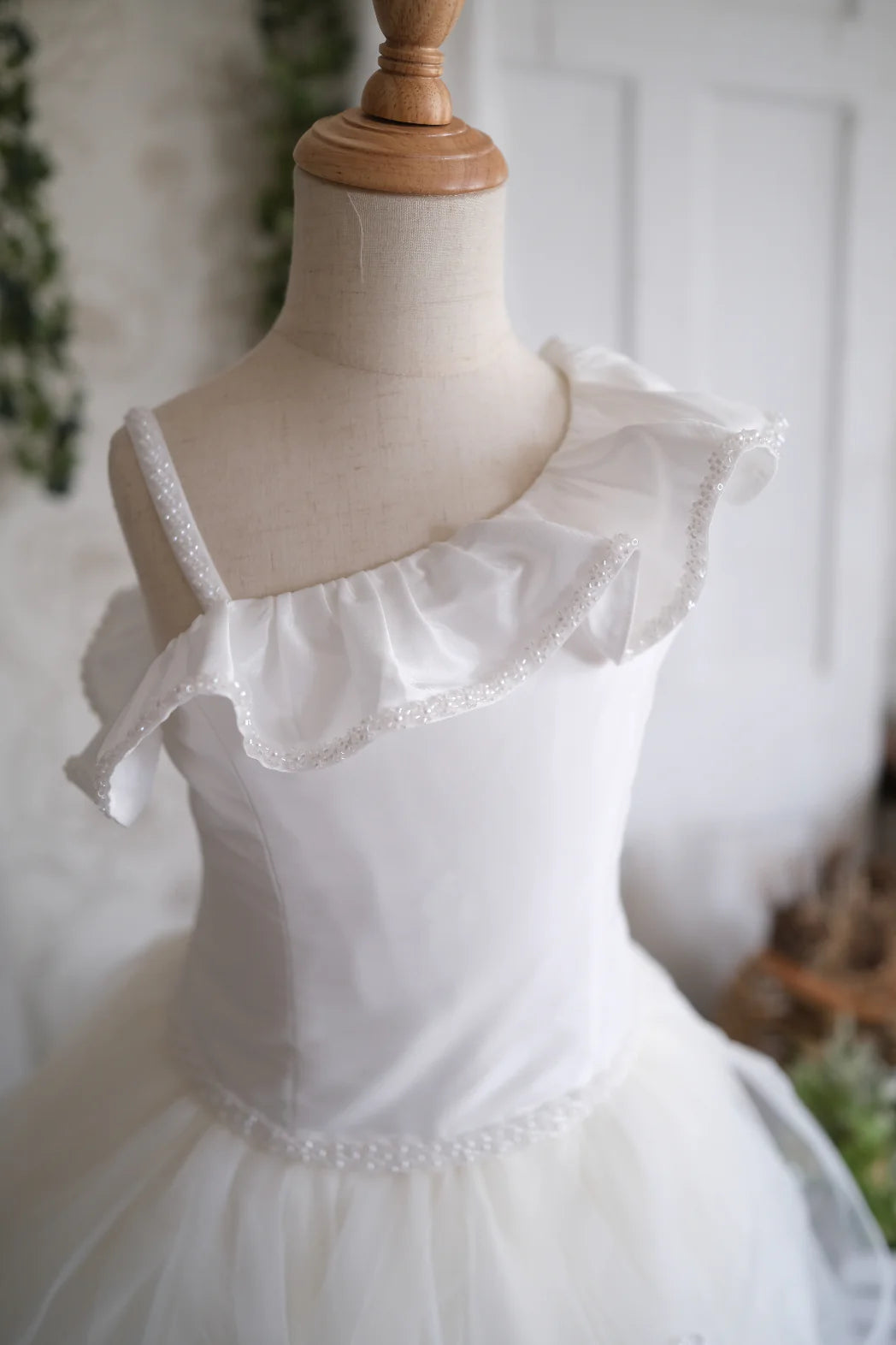 One Shoulder Dress Communion Dress | La Bavetta | NYC