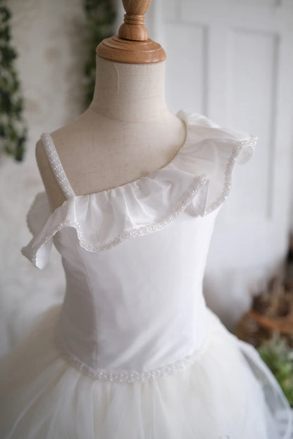 One Shoulder Dress Communion Dress | La Bavetta | NYC