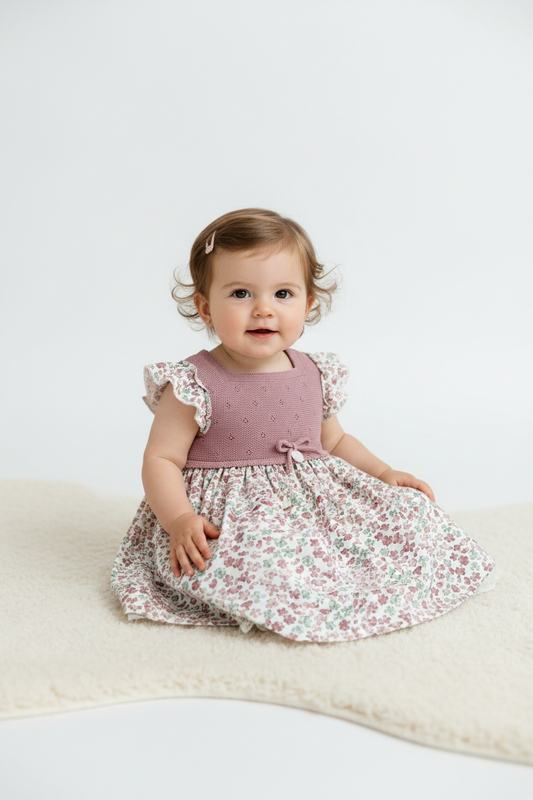Mauve knit top dress by Martin Aranda