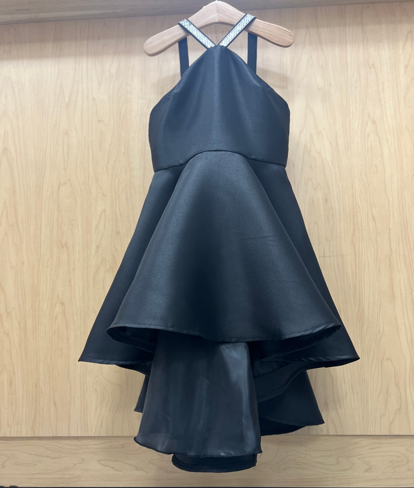 Black Dress Kira with  beaded neckline